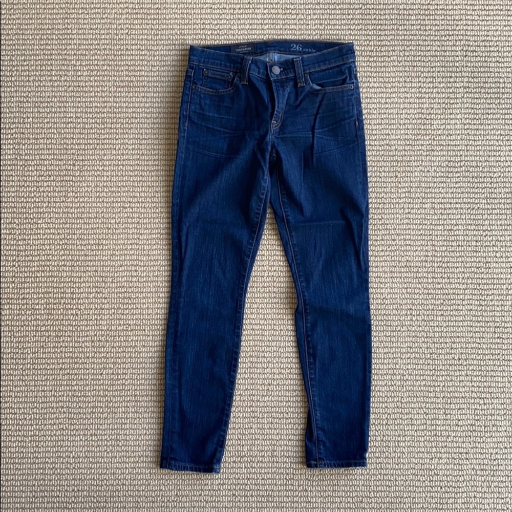 J. Crew toothpick dark jeans